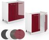 Spülenunterschrank Fame-Line Bordeaux Hochglanz 80 cm ohne Arbeitsplatte Vicco Bild 5