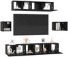 vidaXL TV-Schrankset 7 pcs Schwarz Eichen-Optik Holzwerkstoff 3393409 Bild 3