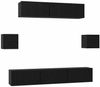 vidaXL TV-Schrankset 7 pcs Schwarz Eichen-Optik Holzwerkstoff 3393409 Bild 2