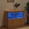vidaXL Sideboard mit LED-Leuchten Sonoma-Eiche 81x37x67 cm 836660 Bild 4