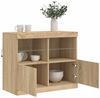 vidaXL Sideboard mit LED-Leuchten Sonoma-Eiche 81x37x67 cm 836660 Bild 5