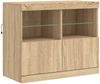 vidaXL Sideboard mit LED-Leuchten Sonoma-Eiche 81x37x67 cm 836660 Bild 3