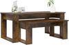 vidaXL Kaffeetisch Set 2 pcs Geräucherte Eiche Holzwerkstoff 8000136 Bild 3