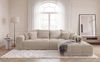 Big-Sofa XXL 306 cm Federkern Lounge Couch mit Bezug aus Cord in Beige Grau Bild 3