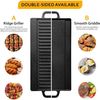 Velaze Gusseisen Grillplatte 42x23cm für Gas- und Elektrogrill, BBQ, Camping Bild 3