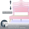 Polsterbett 140x200 cm mit LED-Beleuchtung und Krönchen-Kopfteil – gepolstertes Kinderbett in Pink Bild 5