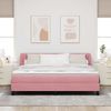 vidaXL Boxspringbett mit Kopfteil Rosa 180 x 200 cm Samt 3340459 Bild 3