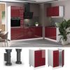 Spülenunterschrank Fame-Line Bordeaux Hochglanz/Weiß 60 cm Vicco Bild 4