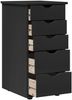 vidaXL Schrank Schwarz 34 x 39 x 61,5 cm Massivholz Kiefer 42028351 Bild 4