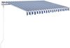 vidaXL Markise Automatisch Einziehbar 300x250 cm Blau und Weiß 3068866 Bild 2