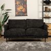 Bronx71 Sofa Denver Chenille 2,5-Sitzer schwarz Bild 3