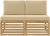 vidaXL 2 Stück Outdoor Mittelsofa Massivholz Akazie Weiß 901502 Bild 3