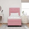 vidaXL LED Boxspringbett mit Kopfteil Rosa 90 x 200 cm Samt 3343291 Bild 4