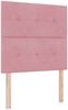 vidaXL LED Boxspringbett mit Kopfteil Rosa 90 x 200 cm Samt 3343291 Bild 2