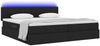 vidaXL LED-Speicherbett mit Matratze Schwarz 200 x 200 cm Stoff 3371105 Bild 3