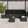 vidaXL Gartensofa-set 6 pcs Schwarz Poly-Rattan 3347073 Bild 3
