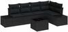 vidaXL Gartensofa-set 6 pcs Schwarz Poly-Rattan 3347073 Bild 2