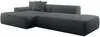 Vente-unique - ERYNEL Sofa SamtStoff Grau - B 156 cm x H 70 cm x L 305 cm Bild 4