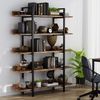Tribesigns Bücherregal Standregal, Leiterregal mit 5 Ebenen für Wohnzimmer, einfacher Aufbau Bild 3