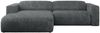 Ecksofa PASADENA, freistehendes Ecksofa, breite Armlehnen, Federsitz - links - Dunkelgrau Cord Bild 5