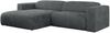 Ecksofa PASADENA, freistehendes Ecksofa, breite Armlehnen, Federsitz - links - Dunkelgrau Cord Bild 4