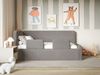 Selsey 'Fanko' Kinderbett 90x200 cm mit Rausfallschutz, Kopfteil links, Plüsch, Taupe Bild 2