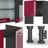 Eckküche R-Line Rot Hochglanz/Anthrazit 247 x 60 cm , AP Anthrazit Vicco Bild 5