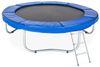 Leiter Trampolin, zum Einhängen, 3 Sprossen, Einstiegsleiter für Gartentrampolin, H x B: 97x38 cm, silber Bild 3