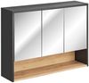 Spiegelschrank 100 cm BOLOGNA-56 in anthrazit mit Artisan Eiche Nb, B/H/T: ca. 100/75/25 cm Bild 4