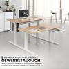 bümö elektrisch höhenverstellbarer Schreibtisch 120x80 cm in Ahorn, Gestell weiß - Sitz & Stehschreibtisch mit Memoryfunktion, elektrischer Stehtisch & Gaming Tisch, XMKA-Serie, XMKA12-3-W Bild 5
