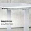 bümö elektrisch höhenverstellbarer Schreibtisch 120x80 cm in Ahorn, Gestell weiß - Sitz & Stehschreibtisch mit Memoryfunktion, elektrischer Stehtisch & Gaming Tisch, XMKA-Serie, XMKA12-3-W Bild 3