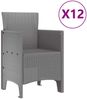 vidaXL Garten Essgruppe 13 pcs Hellgrau Polt Rattan 3378787 Bild 5
