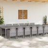vidaXL Garten Essgruppe 13 pcs Hellgrau Polt Rattan 3378787 Bild 3
