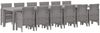 vidaXL Garten Essgruppe 13 pcs Hellgrau Polt Rattan 3378787 Bild 2