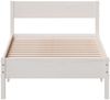 vidaXL Massivholzbett ohne Matratze Weiß 90x200 cm Kiefernholz 842763 Bild 4