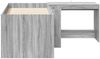 vidaXL Hochbett mit Schreibtisch für Kinder 2 Stk. Grau Sonoma 3423467 Bild 4