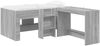vidaXL Hochbett mit Schreibtisch für Kinder 2 Stk. Grau Sonoma 3423467 Bild 2