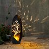LED Solarleuchte, Baum, Wetterfest, schwarz, Akku, H 30 cm Bild 4