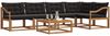 vidaXL Outdoor-Sofagarnitur mit Kissen 6 pcs Natürlich und Schwarz 3369491 Bild 3