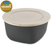 Koziol Dose Connect Box mit Deckel, Schüssel, Schale, Kunststoff-Holz-Mix, Nature Ash Grey, 2 L, 7871701 Bild 2