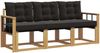 vidaXL Outdoor-Sofagarnitur mit Kissen 3 pcs Weiß und Schwarz 3389170 Bild 2