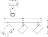 LED Deckenstrahler Weiß mit Holz 3-flammig, Breite 44cm Bild 5