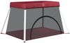 vidaXL Baby-Laufstall mit Matratze Rot Leinenstoff 10305 Bild 2
