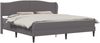 vidaXL Bettrahmen mit Kopfteil Grau 200x200 cm Kunstleder 3415163 Bild 2
