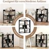 Bücherregal mit 7 Würfeln Standregal Würfelregal Aufbewahrungsregal 80 x 20 x 90 cm Schwarz Bild 3