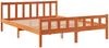 vidaXL Massivholzbett ohne Matratze Wachsbraun 150x200 cm Kiefernholz 844398 Bild 3