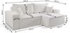 Ecksofa Schlafsofa FLOSI Stoff Raven Rostbraun Ottomane Rechts Bild 4