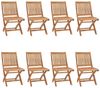 vidaXL Klappbare Gartenstühle mit Kissen 8 Stk. Massivholz Teak 3072862 Bild 2