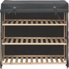 vidaXL Schuhschrank mit Abdeckung Grau 79 x 40 x 80 cm Stoff 248195 Bild 3