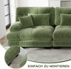 Ecksofa modular 81cm×313cm×145cm in Grün – U-Form oder L-Form, Chenille-Bezug mit Ottomanen Bild 5